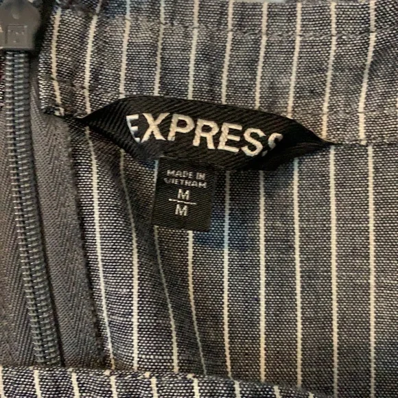 Express Chambray Pin Striped Dress - Picture 6 of 8
